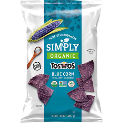 Toastitos Simply Organic Blue Corn Tortilla Chips With Sea Salt 13 1/2