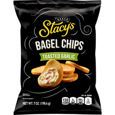 Stacy's Baked Toasted Garlic Bagel Chips, 7 oz, 7 Ounce