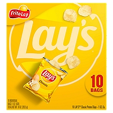 Lay's Potato Chips Classic 1 Oz, 10 Count