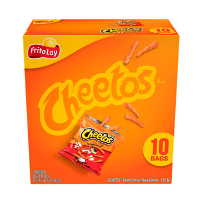 Cheetos Crunchy, Cheese Flavored Snacks, 1 Oz, 10 Count, 10 Ounce