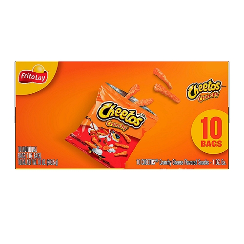 Cheetos Crunchy, Cheese Flavored Snacks, 1 Oz, 10 Count - Fairway
