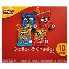 Frito Lay Snacks Doritos & Cheetos Mix Variety 17 5/8 Oz 18 Count