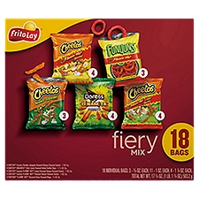 Frito Lay Snacks Fiery Mix Variety 17 3/4 Oz 18 Count, 17.75 Ounce