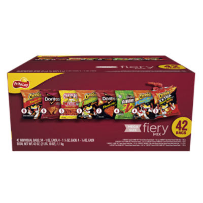 Frito Lay Snacks Fiery Mix Variety 42 Oz, 42 Count, 42 Ounce