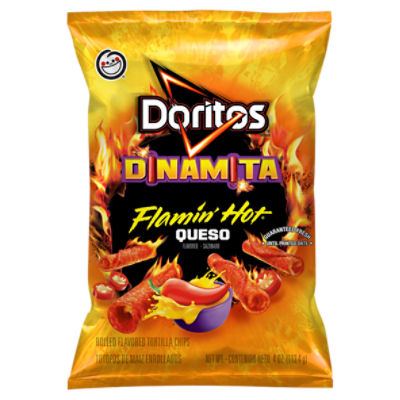 Doritos Dinamita Rolled Flavored Tortilla Chips Flamin' Hot Queso Flavored 4 Oz