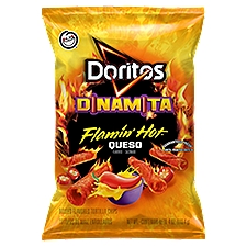 Doritos Dinamita Rolled Flavored Tortilla Chips Flamin' Hot Queso Flavored 4 Oz, 4 Ounce