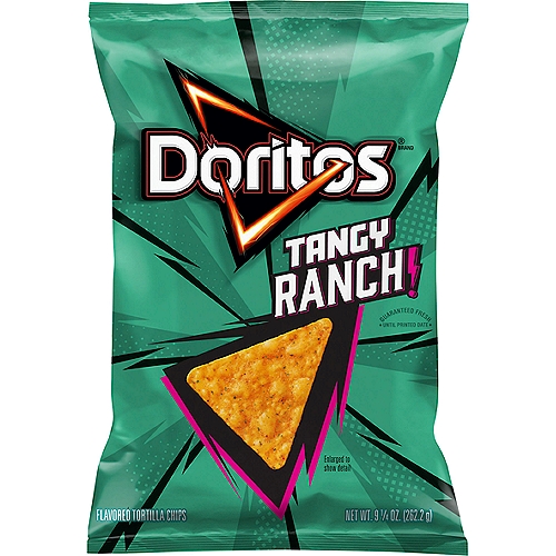 Doritos Flavored Tortilla Chips Tangy Ranch 9 1/4 Oz
The DORITOS brand is all about boldness. If you're up to the challenge, grab a bag of DORITOS tortilla chips and get ready to make some memories you won't soon forget. It's a bold experience in snacking and beyond.