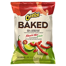 Cheetos Baked Flamin' Hot Limon, Cheese Flavored Snacks, 7.63 Ounce