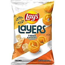 Lay's Layers Three Cheese Flavored, Potato Snacks, 4.75 Ounce