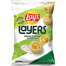 Lay's Layers Potato Snacks , Sour Cream & Onion Flavored, 4.75 Ounce