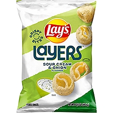 Lay's Layers Potato Chips, Sour Cream & Onion, 1.75 Ounce