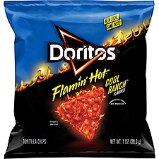 Doritos Tortilla Chips, Flamin' Hot Cool Ranch Flavored, 1 Ounce