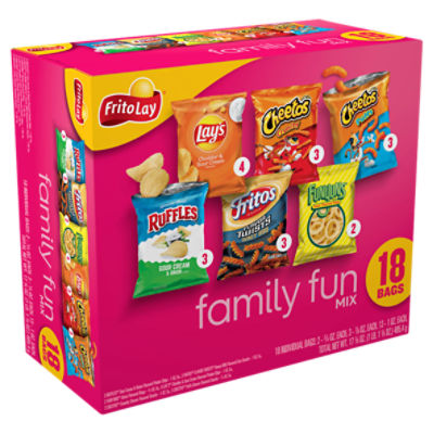 Frito Family Lay 18 Oz 17 Mix Fun Variety Count 1/8