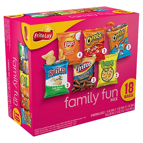 Frito Lay Family Fun Mix Variety 17 1/8 Oz 18 Count