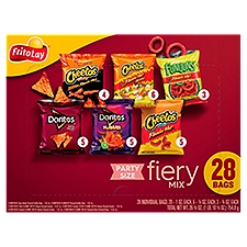 Frito Lay Fiery Mix Snacks Party Size, 28 count