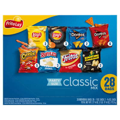 Frito Lay Snacks Classic Mix Variety 27 1/4 Oz 28 Count