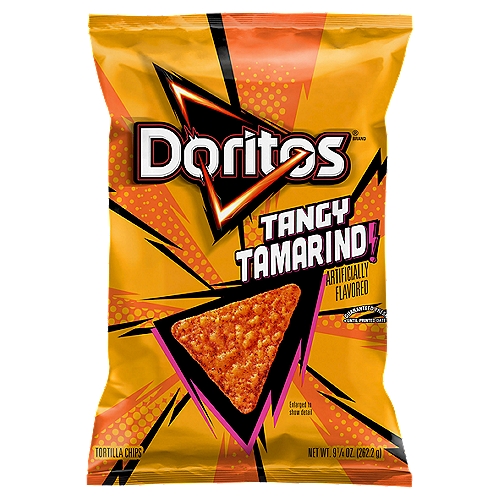 Doritos Tangy Tamarind Tortilla Chips, 9 1/4 oz
The DORITOS brand is all about boldness. If you're up to the challenge, grab a bag of DORITOS tortilla chips and get ready to make some memories you won't soon forget. It's a bold experience in snacking and beyond.