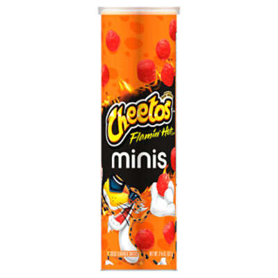Cheetos Minis Cheese Flavored Snacks Flamin' Hot Flavored 3 5/8 Oz