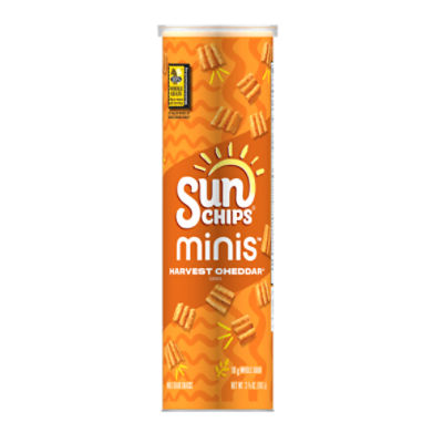 SunChips Minis Whole Grain Snacks, Harvest Cheddar Flavored, 3 3/4 Oz