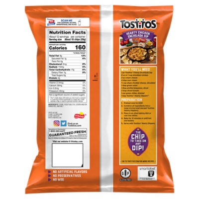 tostitos tortilla chips nutrition facts
