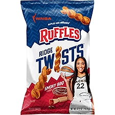 Ruffles Ridge Twists Smoky BBQ Flavored, Potato Snacks, 5.5 Ounce