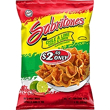 Sabritones Chile & Lime Flavored Puffed Wheat Snacks, 4 oz