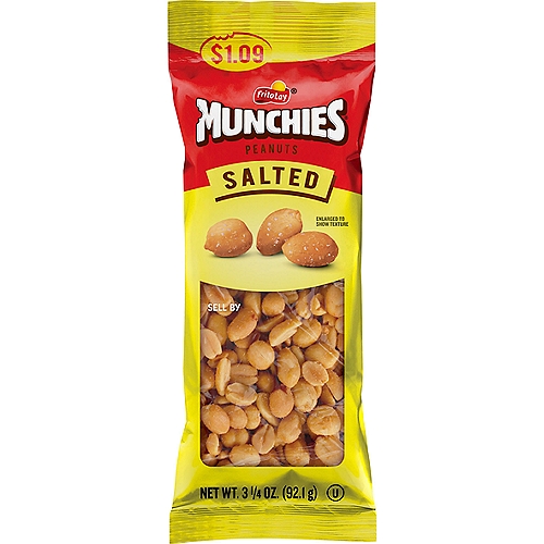 Frito Lay Munchies Salted Peanuts, 3 1/4 oz