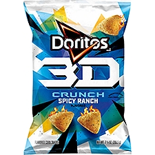Doritos 3D Crunch Spicy Ranch Flavored, Corn Snacks, 7.25 Ounce