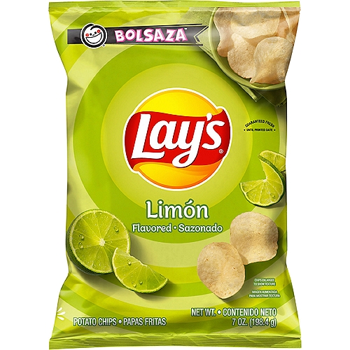 Lay's Potato Chips, Limon Flavored, 7 Oz