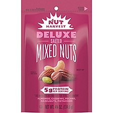 Nut Harvest Deluxe Salted Mixed Nuts, 4 3/4 oz, 4.75 Ounce