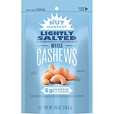 Nut Harvest Lightly Salted Whole Cashews, 4 3/4 oz