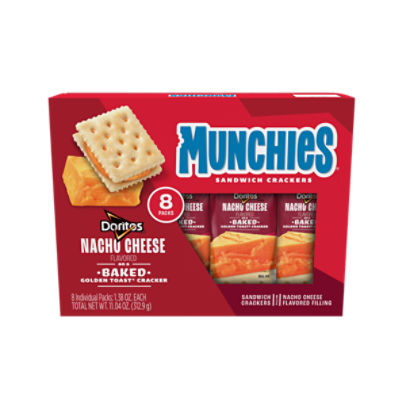 Munchies Doritos Sandwich Crackers, Nacho Cheese Flavored, 1.38 Oz, 8 ...