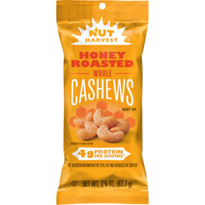 Nut Harvest Honey Roasted Whole Cashews, 2 1/4 oz