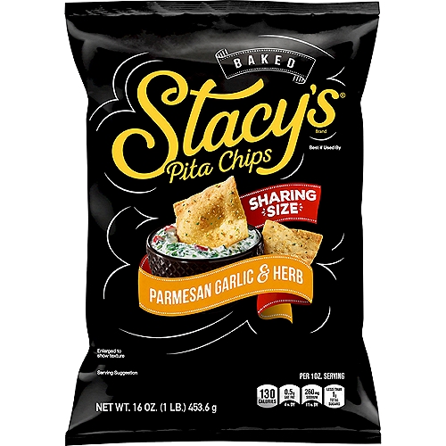 Stacy's Baked Parmesan Garlic & Herb Pita Chips Sharing Size, 16 oz