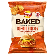 Lay's 65% Less Fat Baked Buffalo Chicken Sandwich Flavored Potato Crisps,  6 1/4 oz