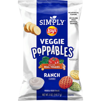 Simply Lay's Poppables Ranch Flavored Potato & Veggie Snacks, 5 oz