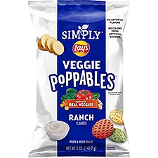 Simply Lay's Poppables Ranch Flavored Potato & Veggie Snacks, 5 oz