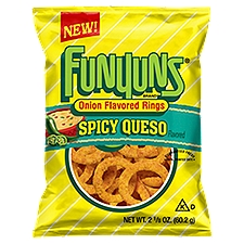 Funyuns Onion Flavored Rings Spicy Queso Flavored 2 1/8 Oz
