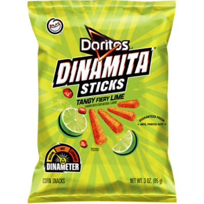 Doritos Dinamita Sticks Corn Snacks Tangy Fiery Lime 3 Oz