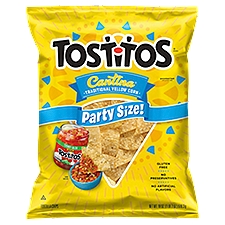 Tostitos Cantina Traditional Yellow Corn Tortilla Chips Party Size, 18 oz, 18 Ounce