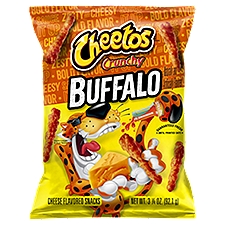 Cheetos Crunchy Cheese Flavored Snacks Buffalo Naturally And Artificially Flavored 3.25 Oz