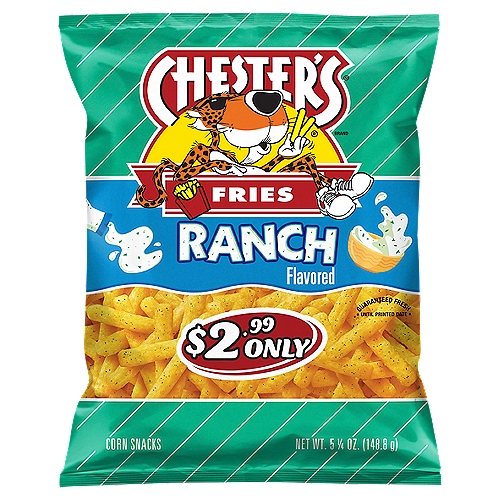 Chester's Fries Ranch Flavored Corn Snacks, 5 1/4 oz