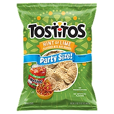 Tostitos Hint of Lime Flavored Bite Size Rounds Tortilla Chips Party Size!, 17 oz