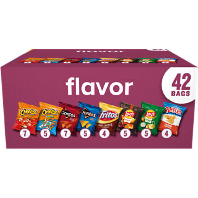 Frito Lay Snacks Flavor Mix Variety Pack 41 3/8 Oz, 42 Count, 41.38 Ounce