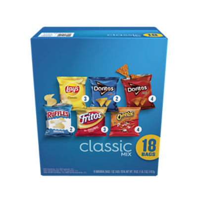 Frito Lay Snacks Classic Mix, Variety, 1 Oz, 18 Count, 18 Ounce