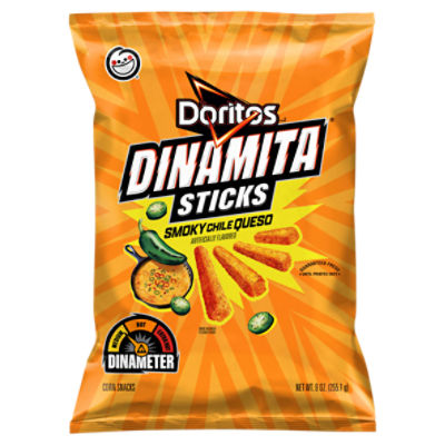 Doritos Dinamita Sticks Corn Snacks, Smoky Chile Queso Artificially Flavored, 9 Oz, 9 Ounce