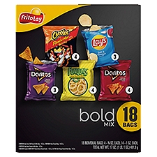 Frito Lay Bold Mix Snacks Variety Pack, 18 count, 17 oz, 17 Ounce