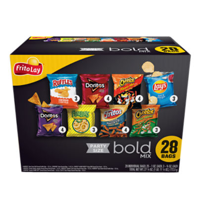 Frito Lay Snacks, Bold Mix Variety Packs, 27 1/4 Oz, 28 Count