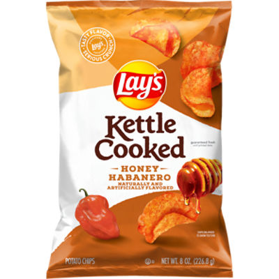 Lay's Kettle Cooked Honey Habanero Potato Chips, 8 oz Price Rite