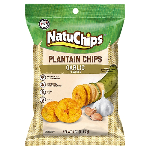 Sabritas NatuChips Garlic Flavore Plantain Chips, 4 oz